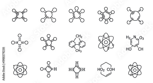 Collection of Chemical Molecular Structures and Formulas.