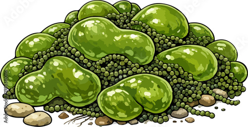 Quadro em tela Nostoc commune illustration