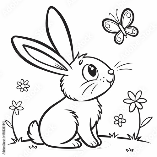 "Rabbit’s Gentle Bloom Companions"