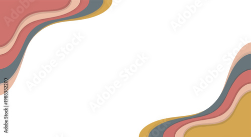 Modern abstract background featuring layered wavy lines in muted pastel colors for professional presentation and web art.