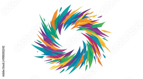 Colorful Abstract Design with Vibrant Geometric Shapes and Unique Style.