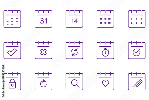 Callendar vector icon. Calendar notification icon. Business plan schedule. Line style Icon. Flat icon. Vector Icon.