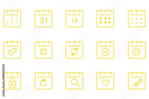 Callendar vector icon. Calendar notification icon. Business plan schedule. Line style Icon. Flat icon. Vector Icon.