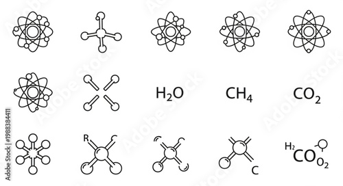 Collection of scientific molecular structures and chemical formulas.