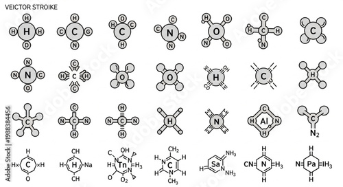 Collection of chemical molecular structures and formulas.