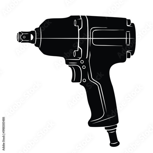 Silhouette bundle set of power tools including impact wrench and log splitter.