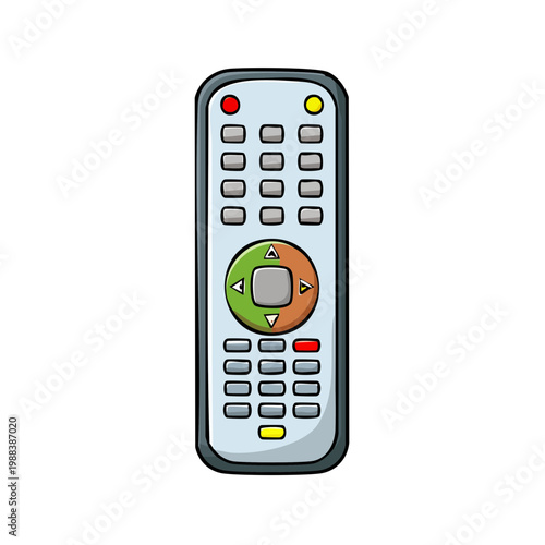 Modern Television Remote Control with Navigation Buttons and Numeric Keypad for Entertainment