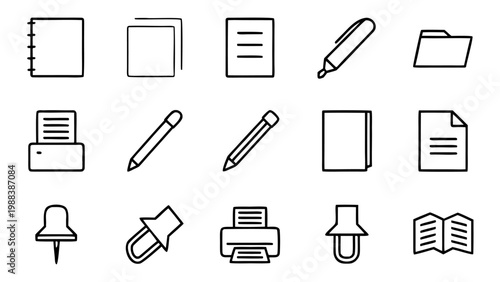 A white line icon of a paper document is centered on a black surface.