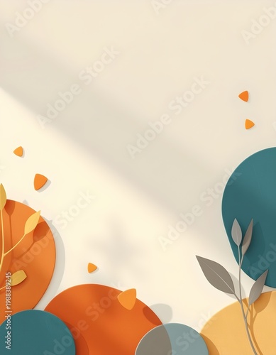 a father appreciation banner with simple abstract shapes and soft lighting, minimal composition with wide copy space