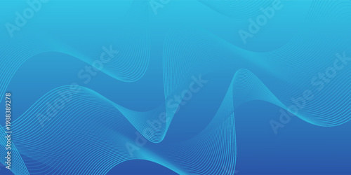 Abstract blue gradient background with smooth lines and geometric patterns