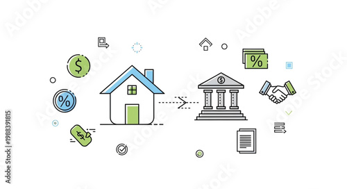 Mortgage Loan Application Process Home Buying Bank Agreement.