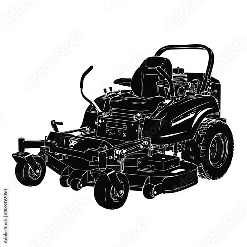Zero turn mower silhouette lawn care bundle garden equipment set bundle.