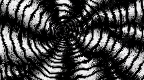 Abstract hypnotic spiral tunnel expanding animation