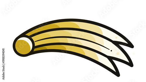 Stylized shooting star vector icon