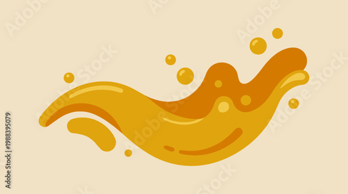 A splash of golden liquid.