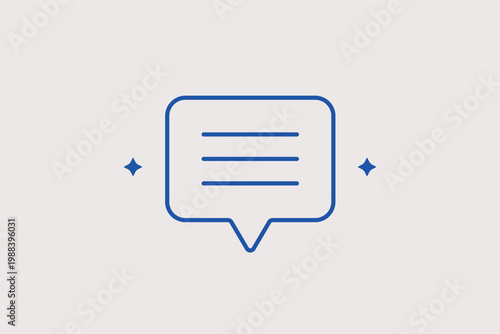 Chat bubble message line icon for instant messaging and online customer feedback. Interactive Vector Illustration for social media apps and communication platform guides.