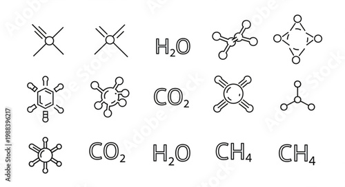Collection of chemical molecular structures and formulas.