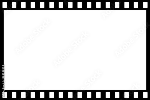 アナログ写真のフィルム風フレーム。透過背景。