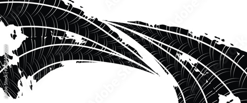 Tire tread marks, wheel textures, tire marks - car racing, motocross, drift, rally, off-road and others. modern