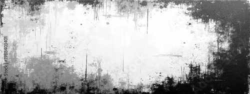 Abstract grunge texture rough edge border artistic monochrome faded surface distressed paint peeling wall background dark vignette elegant modern design.