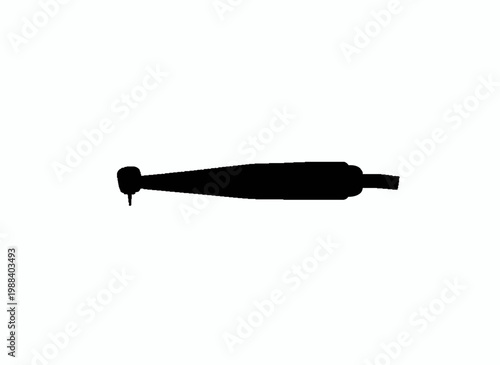 Dental Tool Silhouette: The silhouette of a dental tool, sleek and precisely crafted, evokes the essence of oral healthcare. Representing professional expertise and the tools used for dental care.