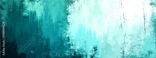 Abstract teal painting with flowing texture and layered tones and deep aqua and cool ocean vibes and textured strokes and artistic backdrop for modern design.