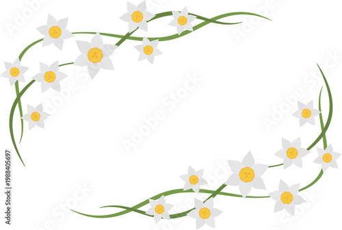 スイセンのフレーム　横位置