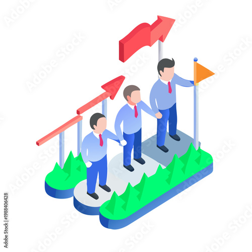 Clay 3D Startup Team Leadership & Management Icon
