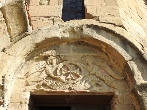 detail of a church in mtscheta near tbilisi, georgia