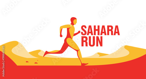 Sahara Run: A Dynamic Visual Depiction of Desert Marathon, Endurance, and Athleticism
