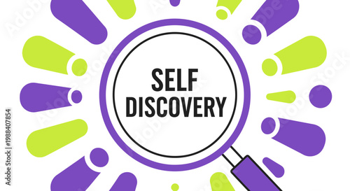 Self Discovery Magnified: A Colorful Illustration of Purpose and Introspection
