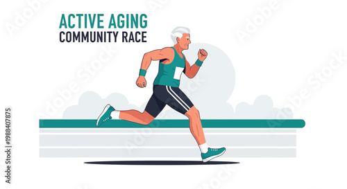 Senior Athlete Embodies Active Aging and Sportsmanship in Community Race Competition
