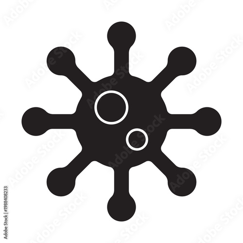 Virus and bacteria microbe icon glyph
