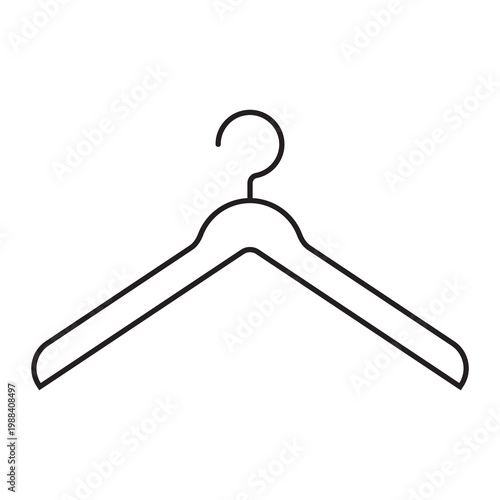 Clothes hanger icon outline