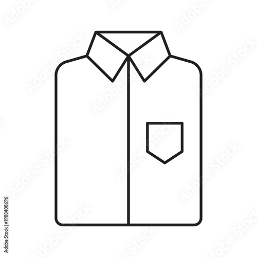 Folded shirt icon outline