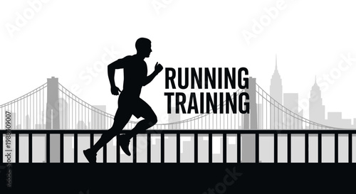 Silhouette Of A Runner Displaying Motivation And Energetic Stride Training Outdoors