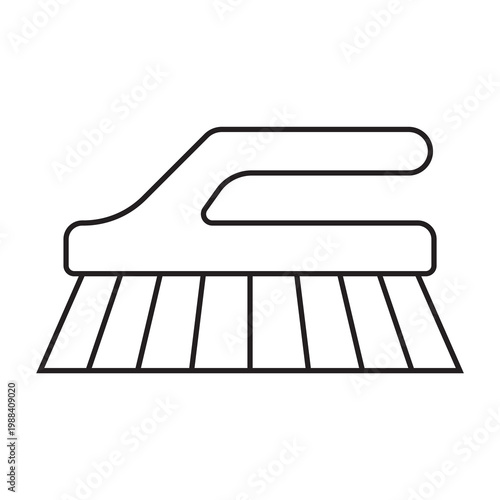 Scrubbing brush icon outline
