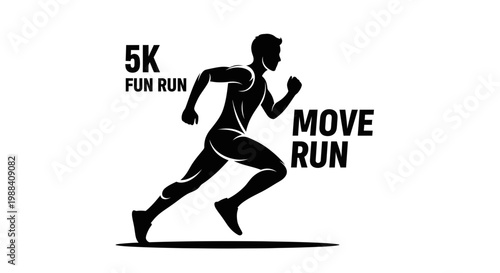 Silhouette Of A Runner Displaying The Spirit Of Movement Towards Achieving Fitness Goals