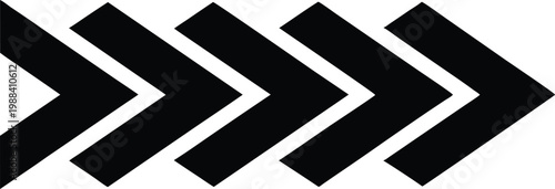 Black chevron arrows pointing right isolated on white background. High quality black chevron arrows pointing right isolated on transparent background.