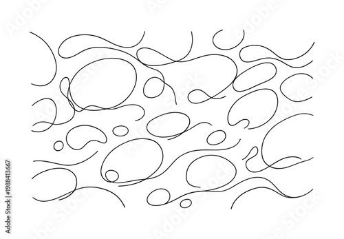 "Macro Bread Texture Background". Minimalistic one-line drawing close-up of airy crumb holes and soft internal
