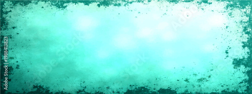 Vector Abstract turquoise texture with a vintage, grunge-style border creating a unique artistic statement. 