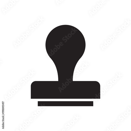 Office Rubber Stamp Solid Icon