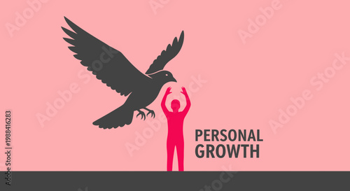 Soaring Towards Empowerment: A Visual Metaphor For Personal Development And Self-Discovery