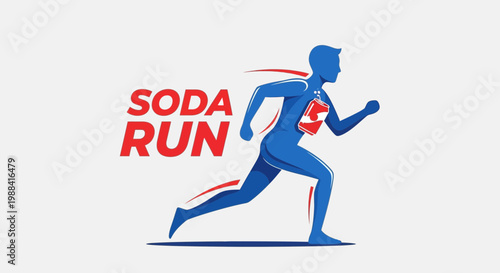 Soda Run: A Dynamic Illustration of Energy, Speed, and a Refreshing Beverage