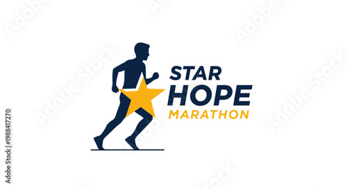 Star Hope Marathon Icon: A Symbolic Representation Of Endurance And Achievement
