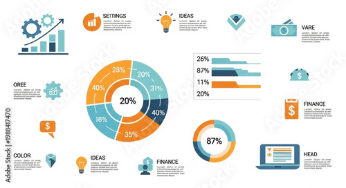 Business Infographic Elements and Data Visualization Tools.