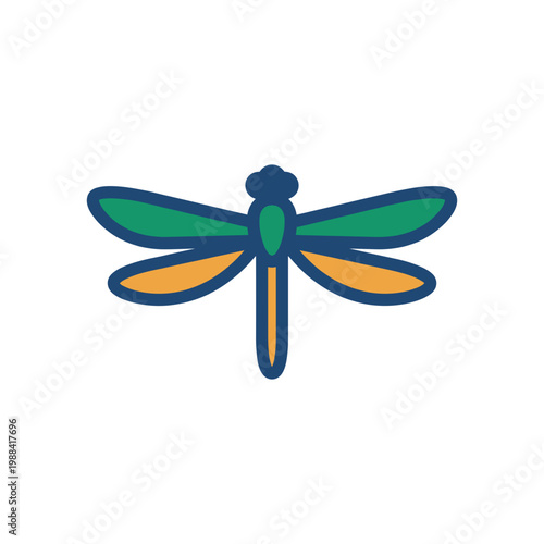 Vibrant and elegant dragonfly illustration with a dreamlike aesthetic, capturing the delicate beauty of nature's winged marvel