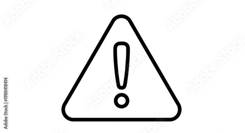 Warning sign with exclamation mark symbol.