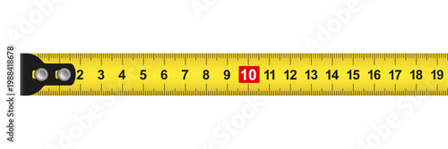 Metric Measuring Tape Centimeter Scale Vector Illustration Isolated on White Background