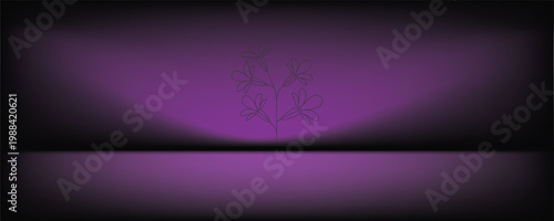 Abstract gradient podium background. Violet, purple and lilac empty 3d studio backdrop. Clean scene for product presentation mockup template. Vector illustration.